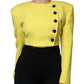 Lemon Yellow Wool Long Sleeves Cropped Coat Jacket