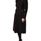 Black Single Breasted Trench Coat Jacket