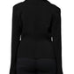 Black Viscose Single Breasted Blazer Jacket