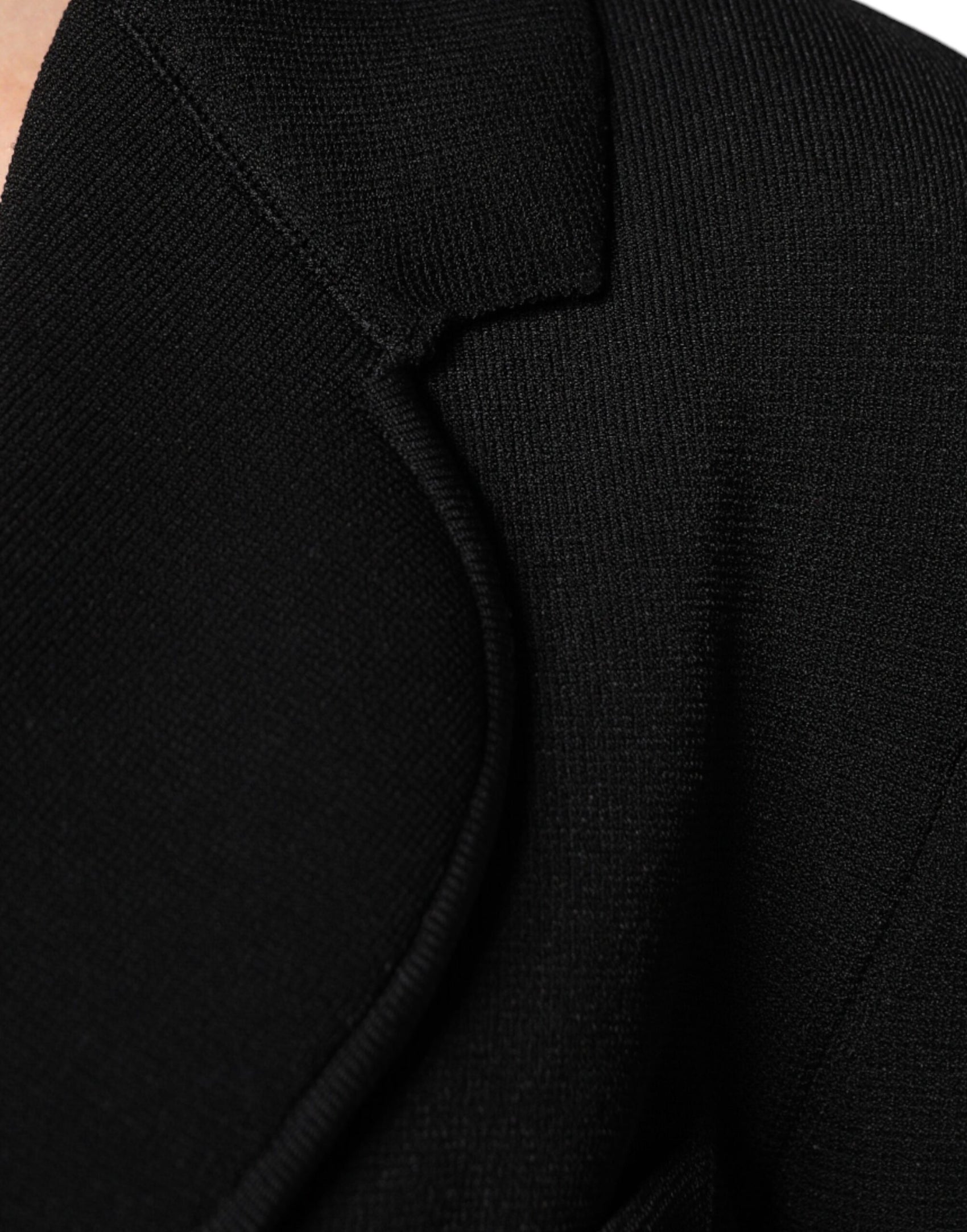 Schwarze einreihige Blazerjacke aus Viskose