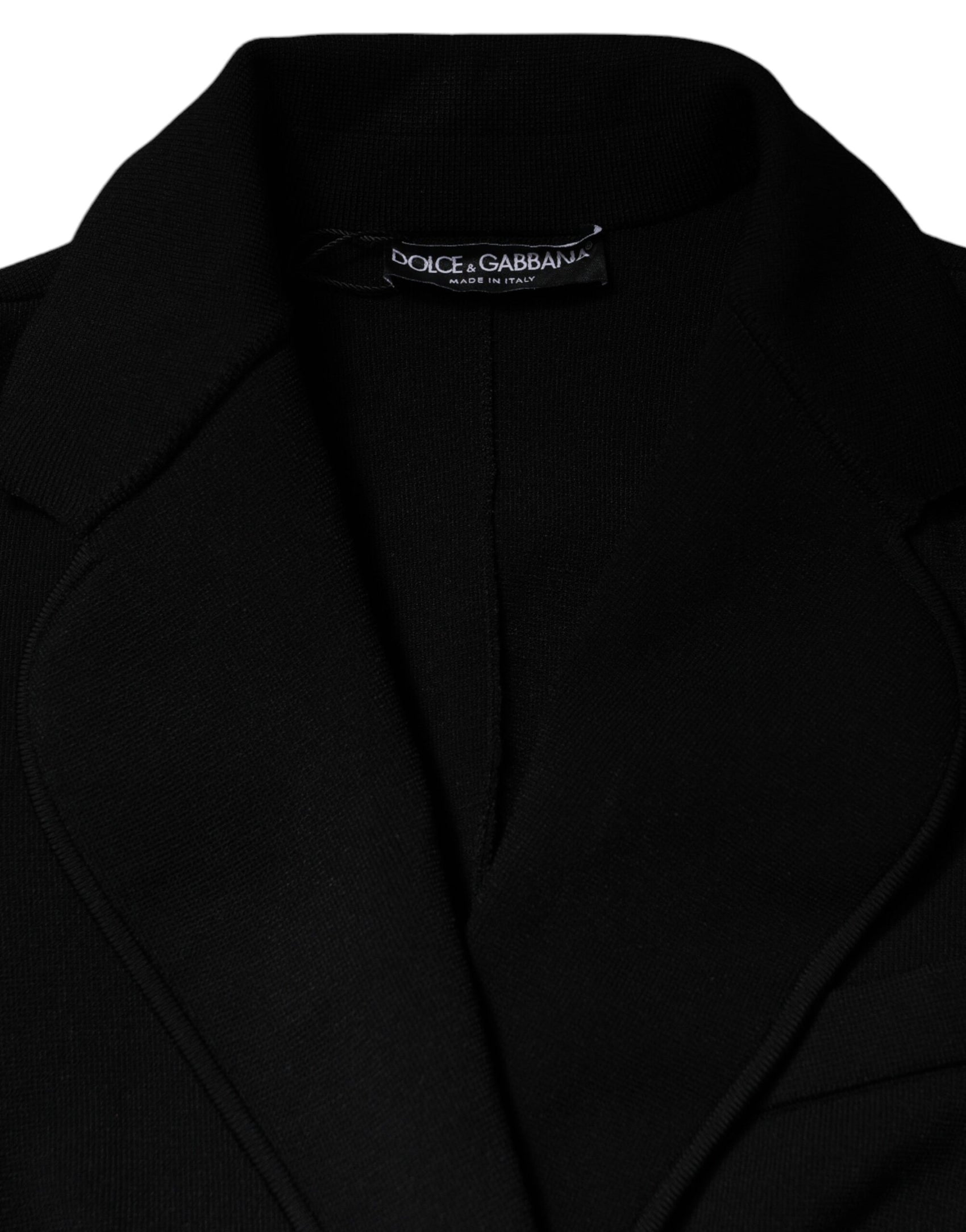 Schwarze einreihige Blazerjacke aus Viskose