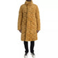 Yellow Wool Long Teddy Coat Jacket