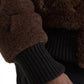 Brown Fur Lamb Shearling Coat Jacket