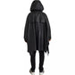 Black Leather Hooded Men Trenchcoat Jacket