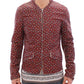 Exclusive Boxer Print Bordeaux Leather Jacket