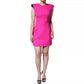Rosa ärmelloses, figurbetontes Minikleid in A-Linie