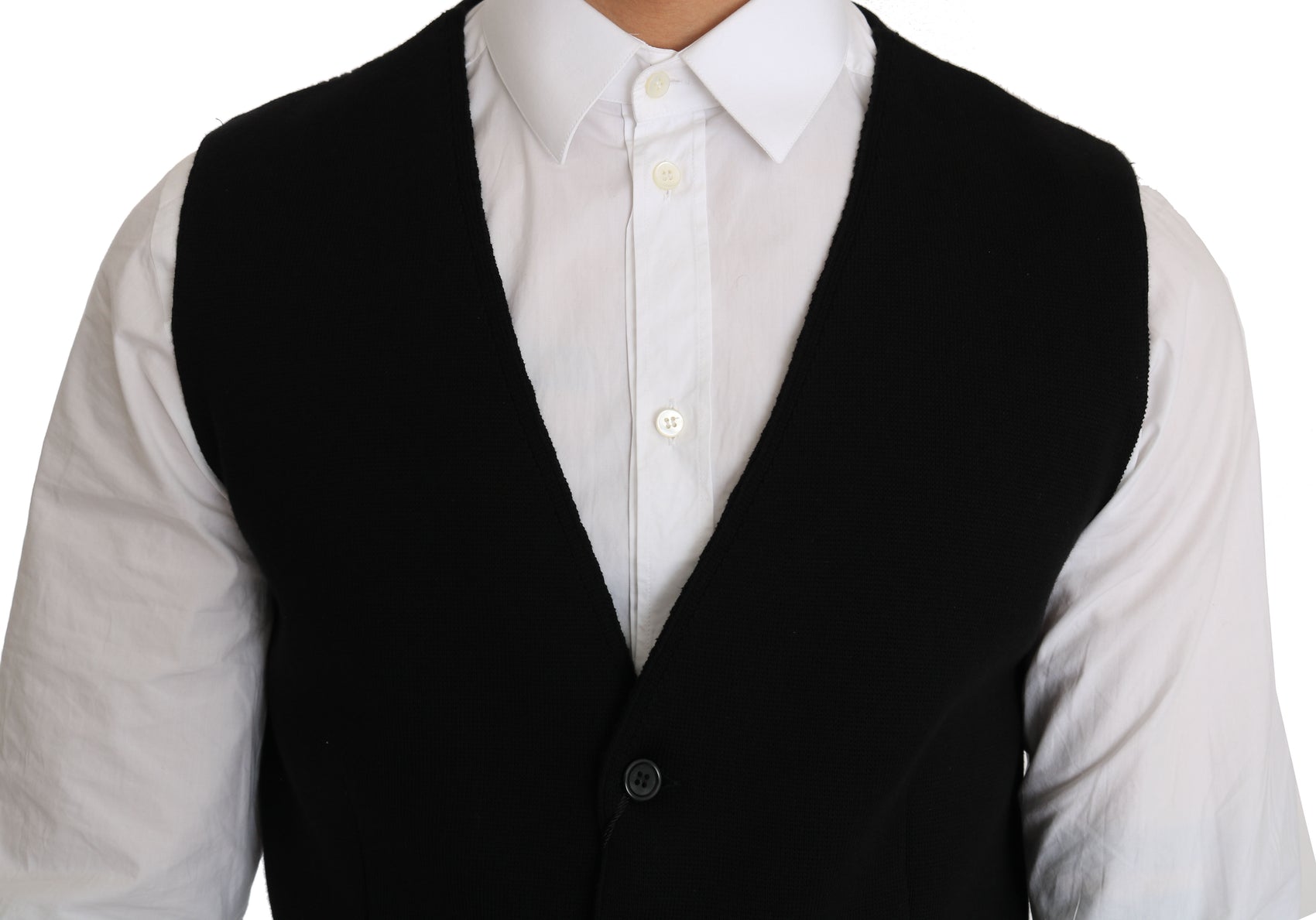 Elegante schwarze Weste aus Baumwolle
