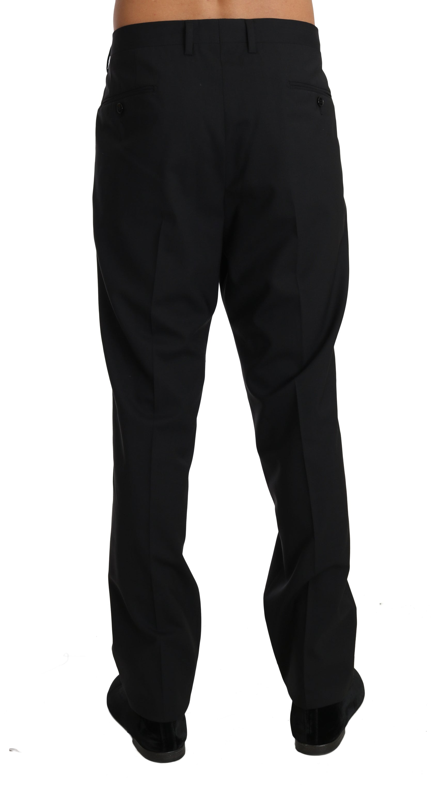 Elegante schwarze Anzughose aus Wolle