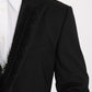 Elegant Black Slim Fit Martini Blazer Jacket