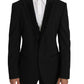 Elegant Black Slim Fit Martini Blazer Jacket