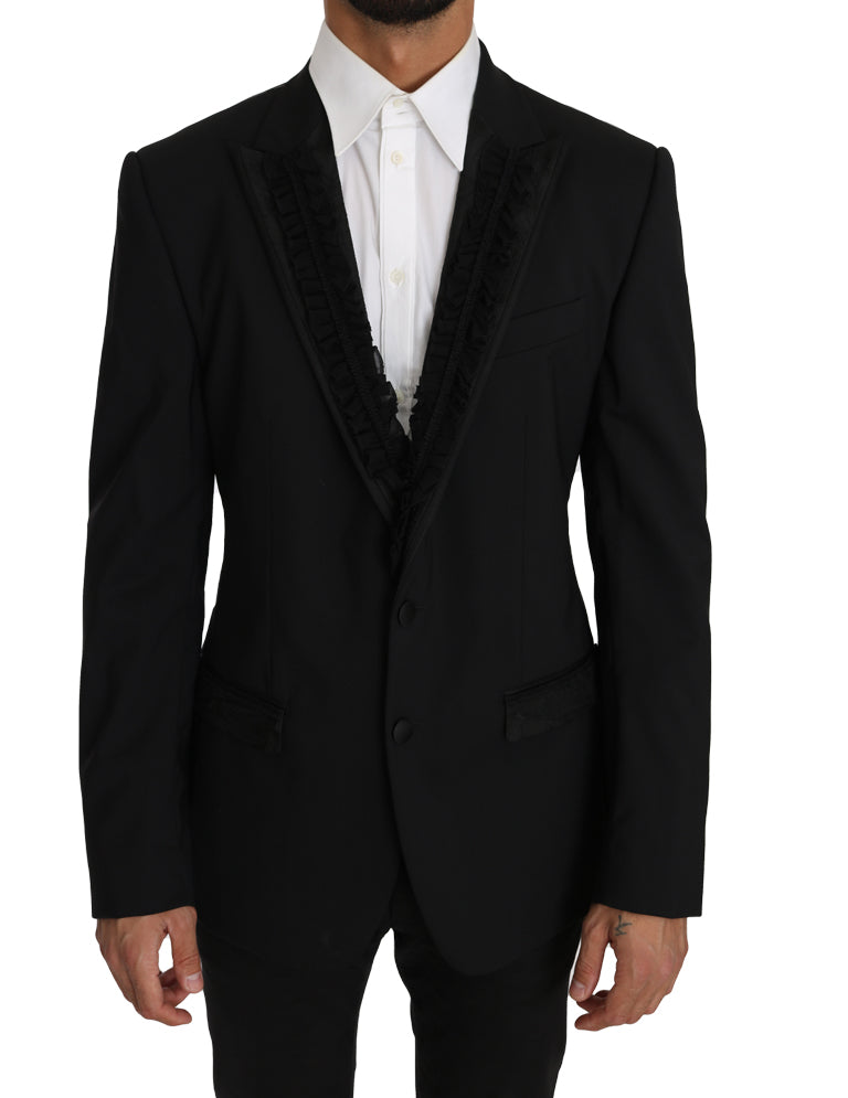 Elegante giacca blazer Martini nera slim fit