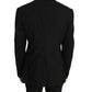 Elegant Black Slim Fit Martini Blazer Jacket