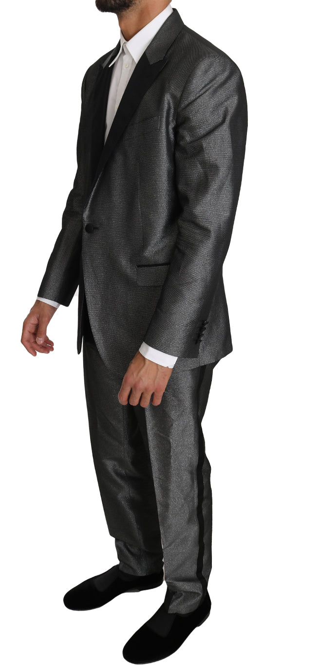 Elegante abito Martini grigio fantasia