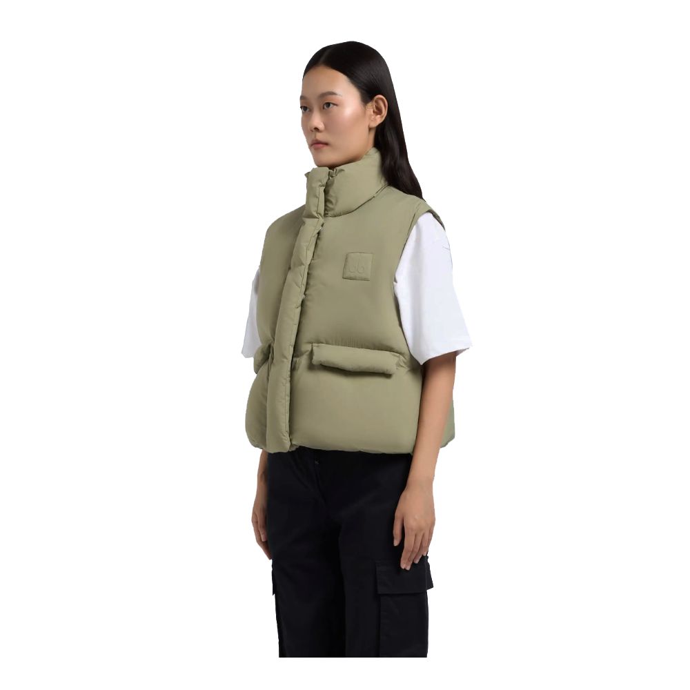 Gilet in nylon verde