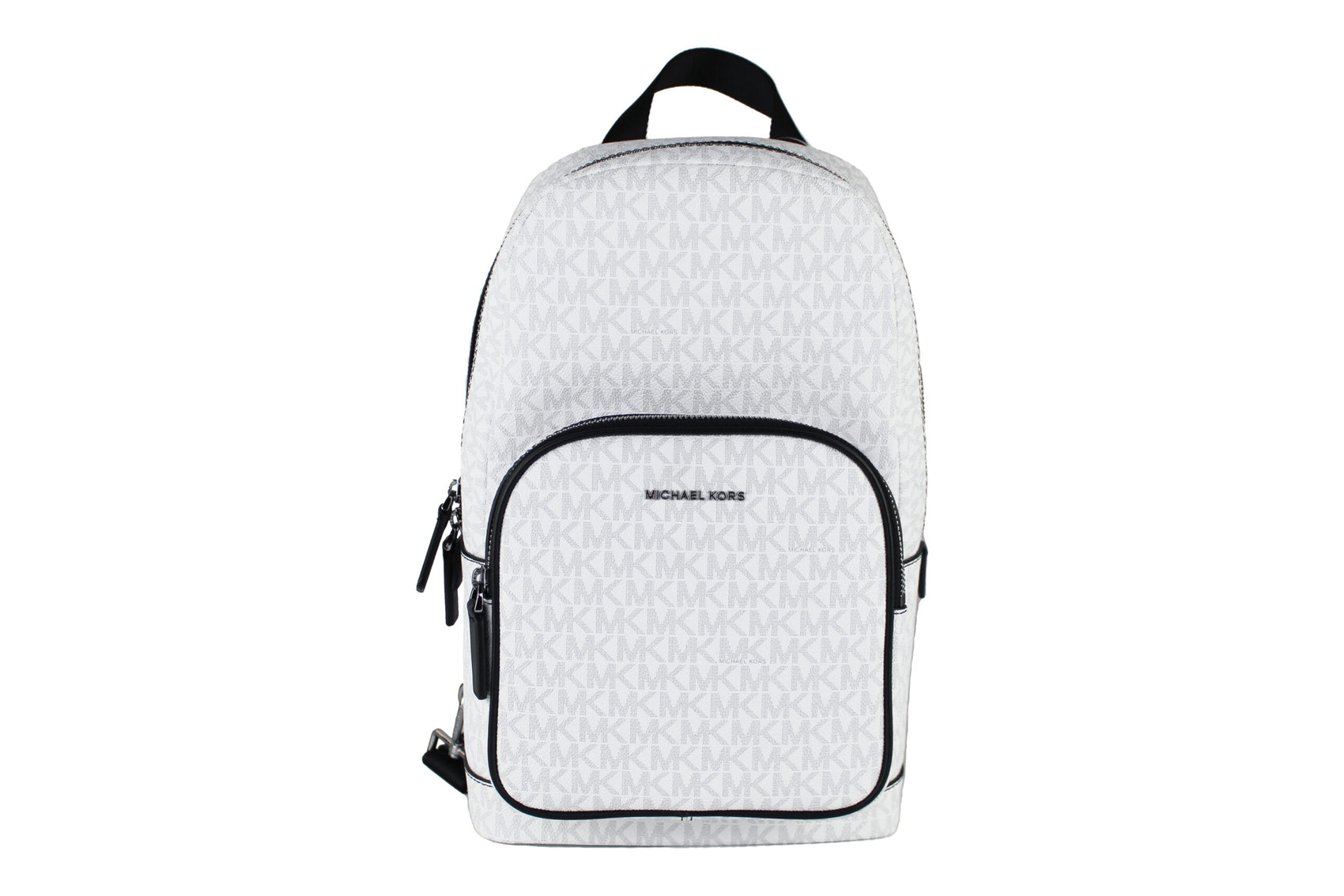 Cooper Medium White Signature PVC Sling Backpack