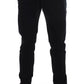 Schwarz Grau Wolle Casual Hose Streifen Hose