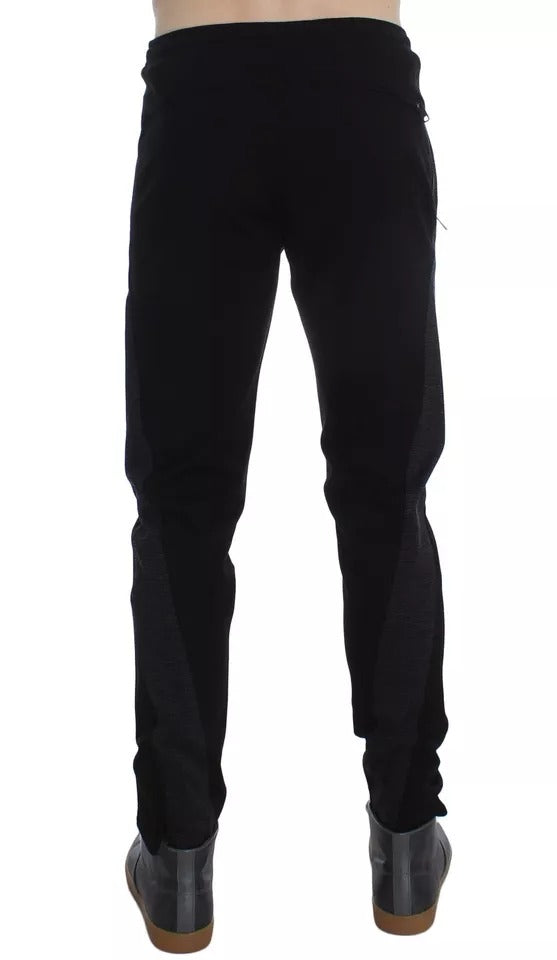 Schwarz Grau Wolle Casual Hose Streifen Hose
