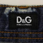 Pantaloncini in denim blu D&amp;G in cotone lavato