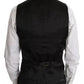 Black Wool Logo Waistcoat Vest