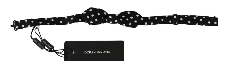 Papillon regolabile a pois neri