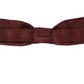 Papillon regolabile in faille floreale in seta bordeaux
