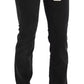 Schwarze Slim Fit-Jeans aus Baumwolle von D&amp;G