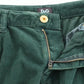 Grüne Slimmy-Fit-Cordhose aus Baumwolle von D&amp;G