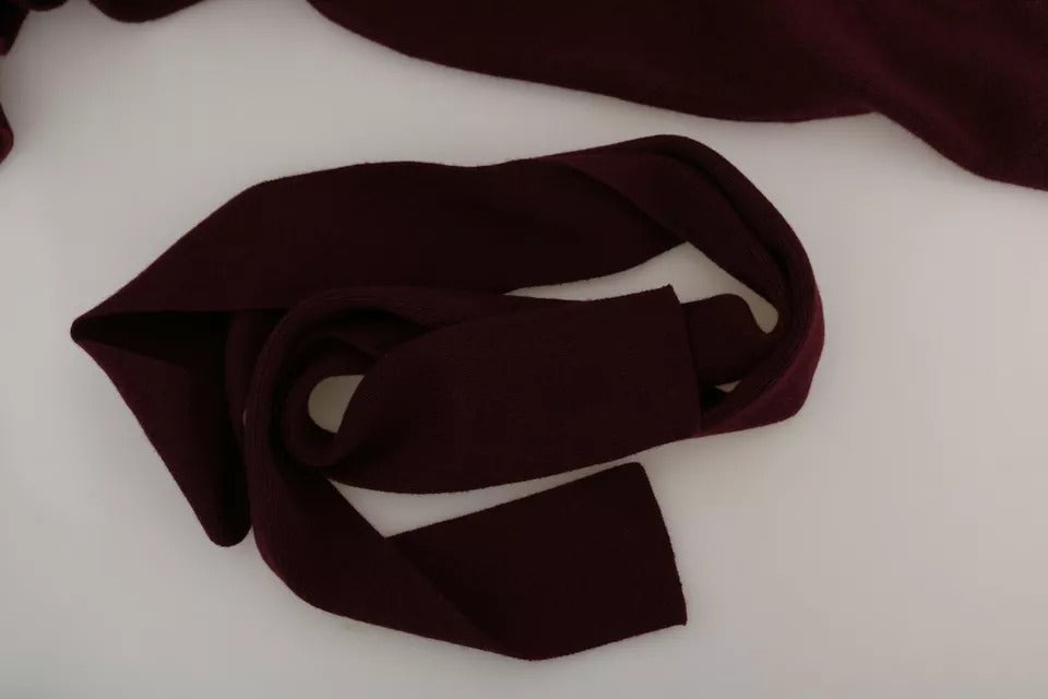 Bordeauxfarbener Cardigan aus Kaschmir mit Krone