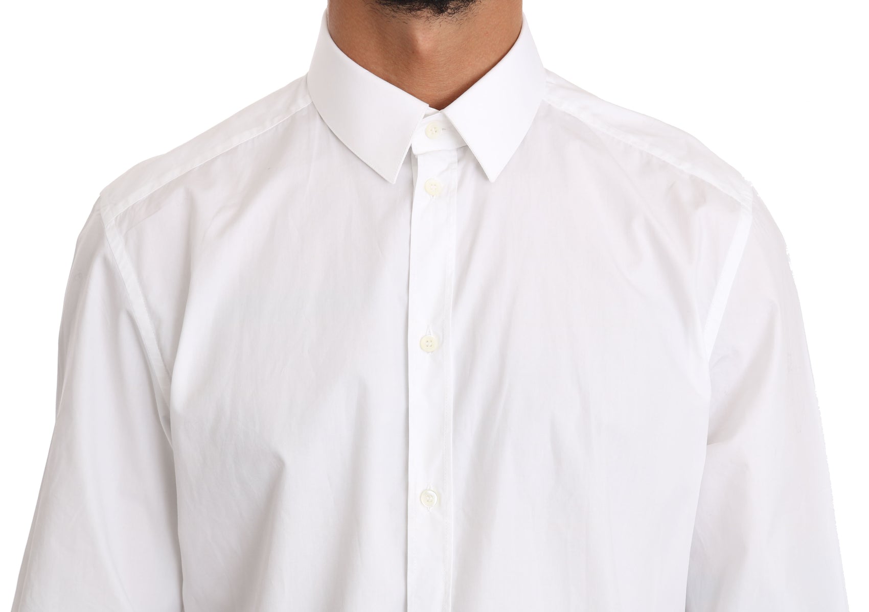 Camicia elegante slim fit in bianco puro