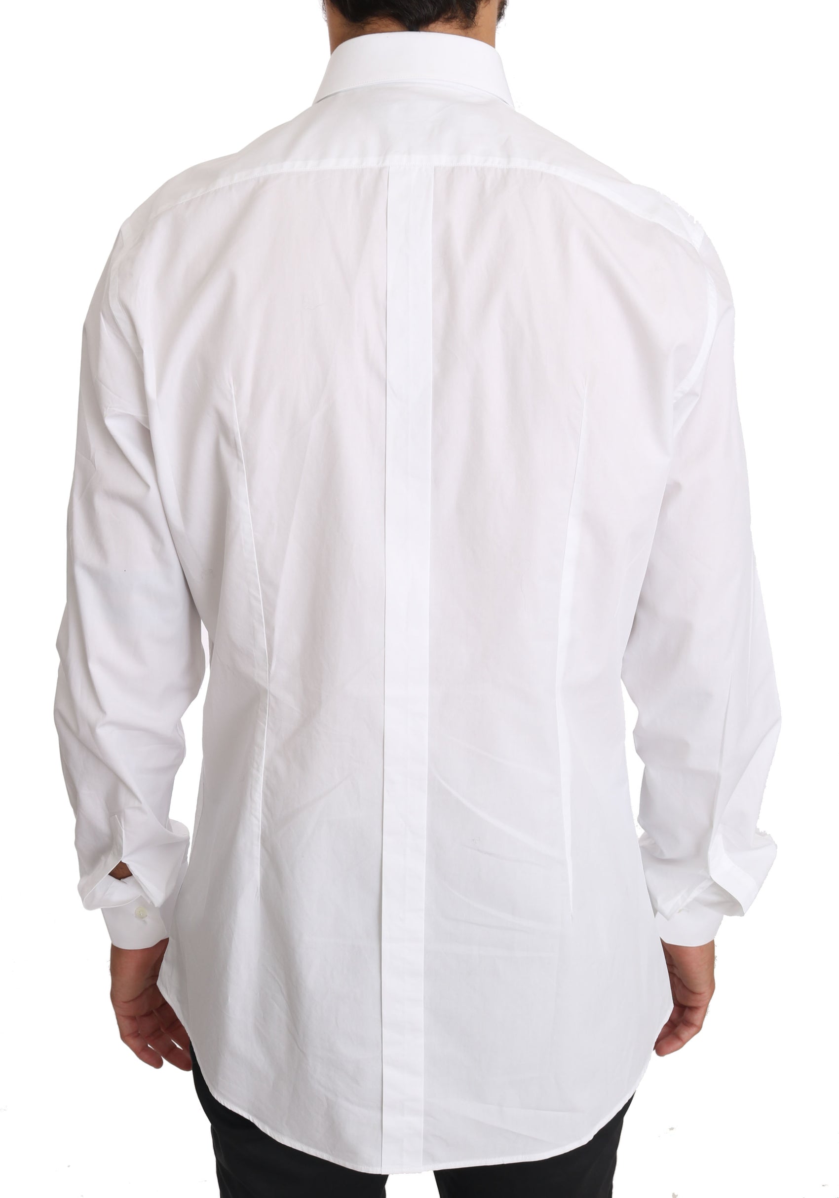 Camicia elegante slim fit in bianco puro