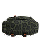 Green Leopard Nylon Travel Back Pack Bag