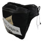 Black Nylon Logo Tape Belt Waist Fanny Pack Bag