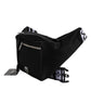 Black Polyester Logo Plaque Belt Waist Men Fanny Pack Bag