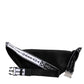 Black Polyester Logo Plaque Belt Waist Men Fanny Pack Bag