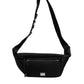 Black Polyester Logo Plaque Belt Waist Men Fanny Pack Bag