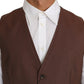 Sleek Bronze & Gray Formal Vest Slim Fit