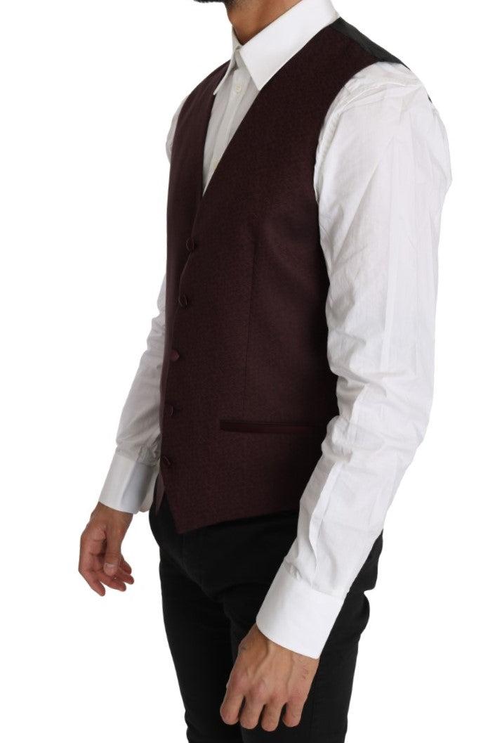 Elegante lila gemusterte Herrenweste