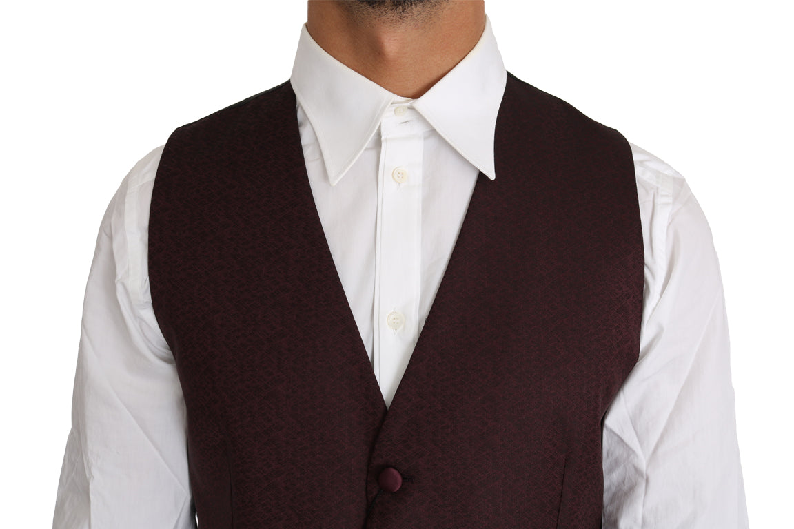 Elegante lila gemusterte Herrenweste