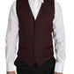 Elegant Purple Patterned Men's Formal Vest