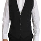 Elegant Slim Fit Gray Wool Vest