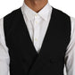 Sleek Double Breasted Slim Fit Wool Vest