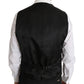 Elegant Gray Slim-Fit Wool-Silk Vest