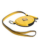 Yellow Round Leather DG Logo Coin Purse Lanyard Wallet