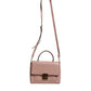 Pink Leather Logo Plaque Crossbody MINDY Satchel Bag