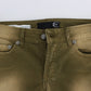 Green Slim Fit Cotton Stretch Jeans