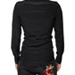 Dolce & Gabbana Black Silk Long Sleeves GOLD Dress Shirt