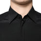 Dolce & Gabbana Black Silk Long Sleeves GOLD Dress Shirt