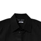 Dolce & Gabbana Black Silk Long Sleeves GOLD Dress Shirt