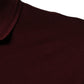 Kastanienbraunes Polo-T-Shirt mit Kragen und kurzen Ärmeln