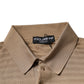 Polo a maniche corte con colletto marrone